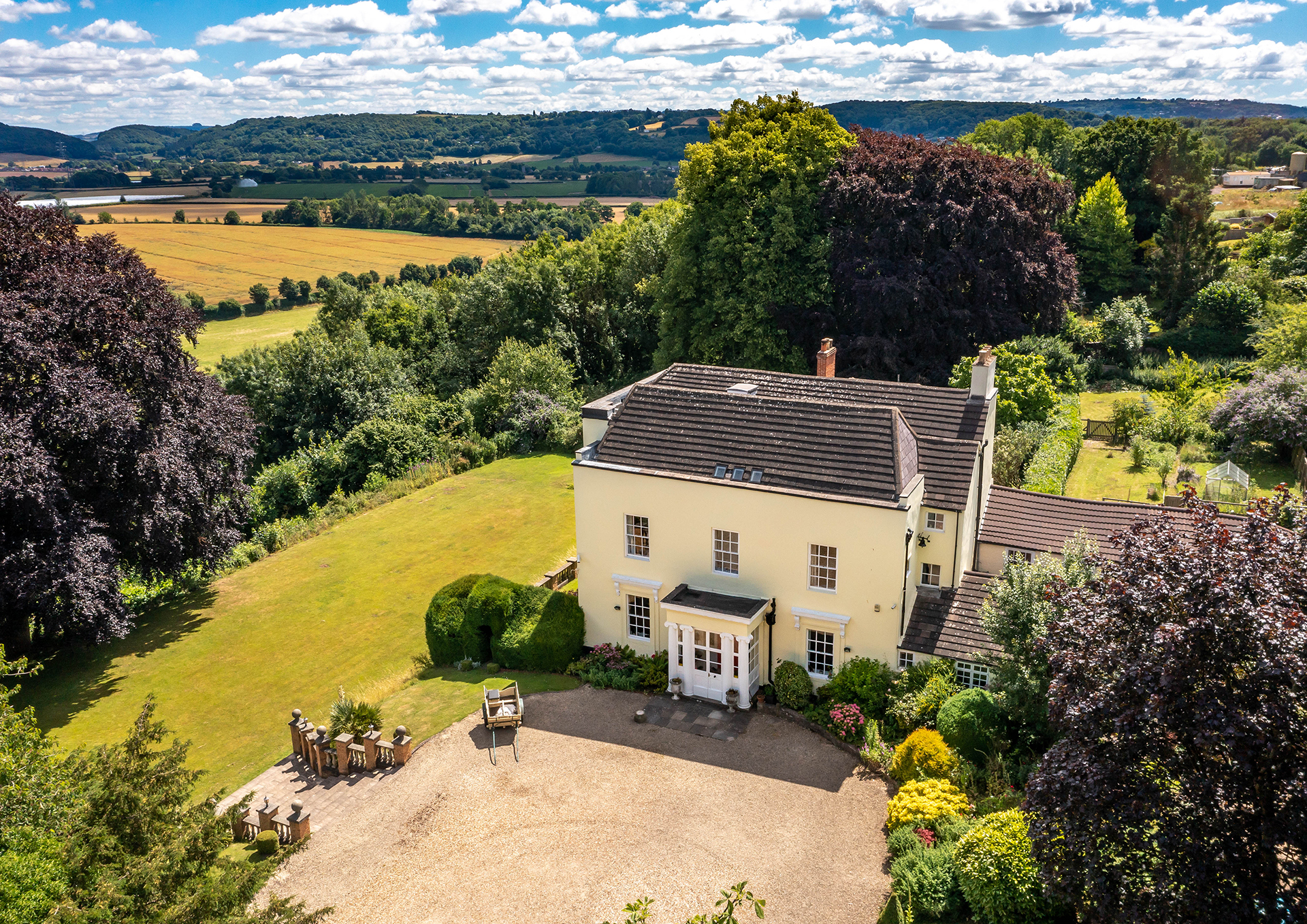 Pencraig Court with stunning views  across the Wye  Valley  Herefordshire www.bhhl.uk